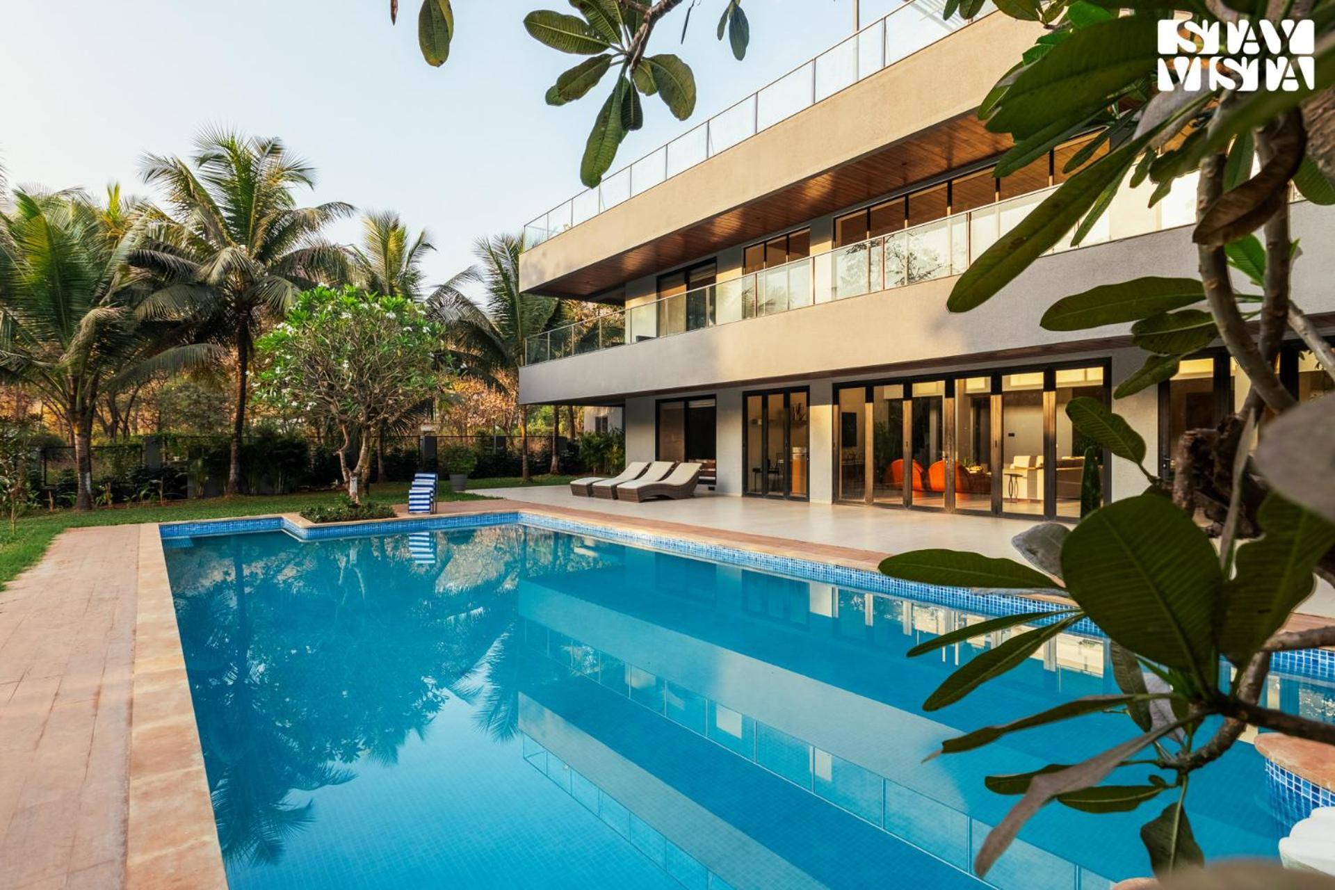 Reflection House By Stayvista With Pool, Terrace Bar, Indoor Games & Exquisite Interiors In A Nutshell Alībāg Buitenkant foto