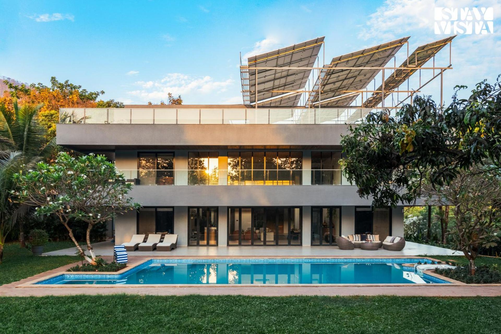 Reflection House By Stayvista With Pool, Terrace Bar, Indoor Games & Exquisite Interiors In A Nutshell Alībāg Buitenkant foto